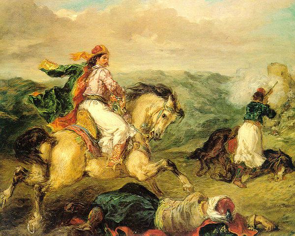 Eugene Delacroix Mounted Greek Warrior